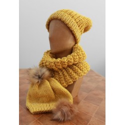 copy of Wool Hat and Snood - Mimosa