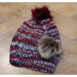 Harlequin wool hat -...