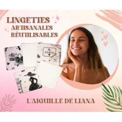 Lingettes artisanales réutilisables - L'aiguille de Liana