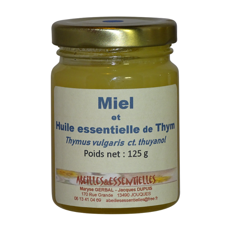 Miel à l'huile essentielle de thym ou aromatisé - Abeilles & Essentielles