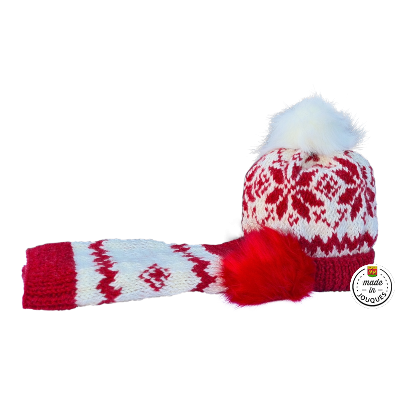 Wool Hat and Snood for Children - Snow