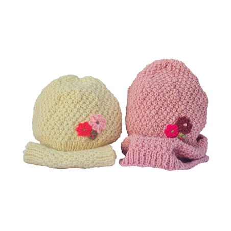 Wool Hat and Snood for Girls - Snow White
